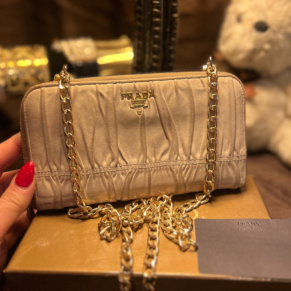 PRADA Authentic, Clutch, Bifold Wallet, Crossbody.